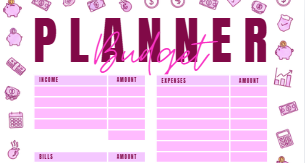Pink & Purple Budget Planner